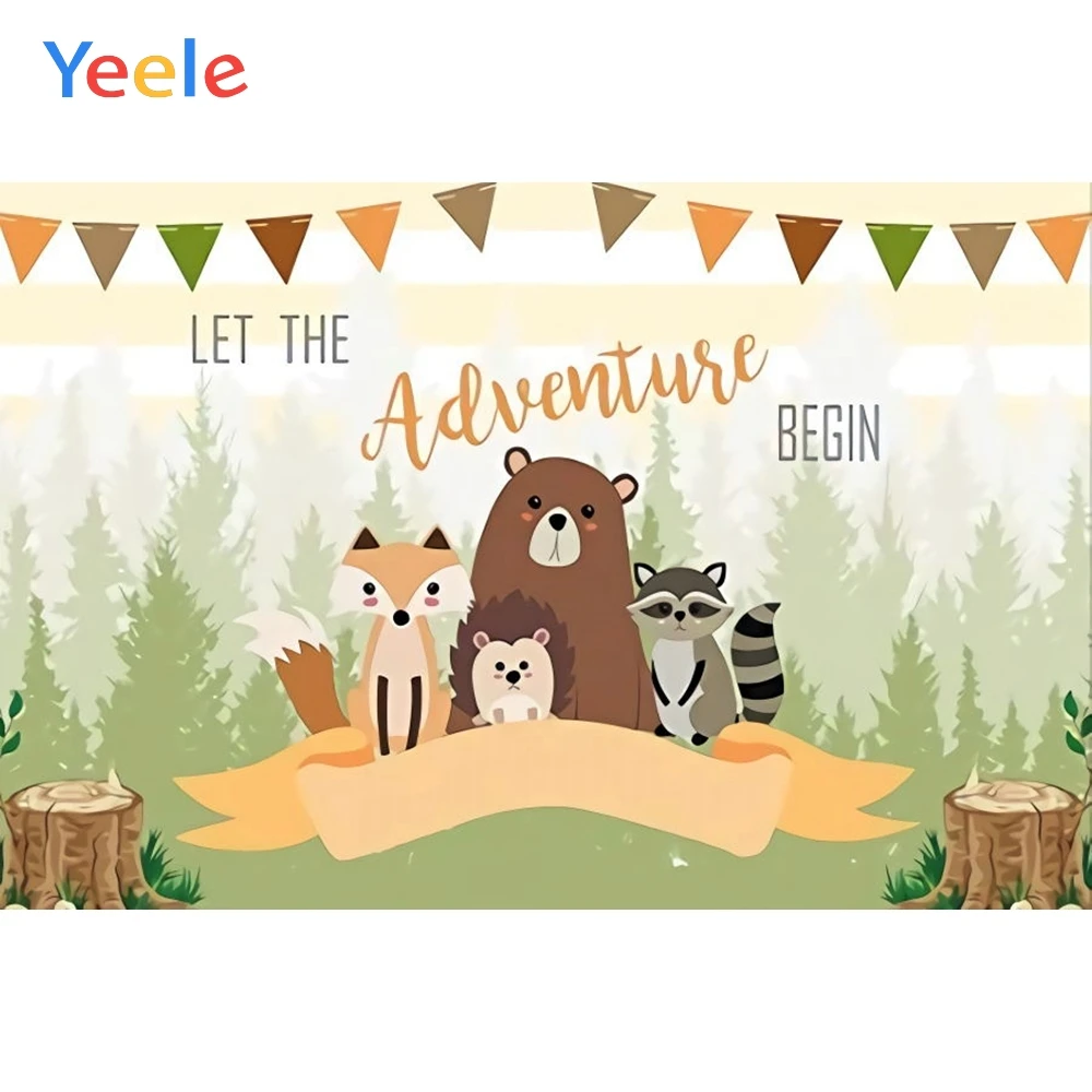 Фотофоны для студийной фотосъемки с изображением диких животных леса детского