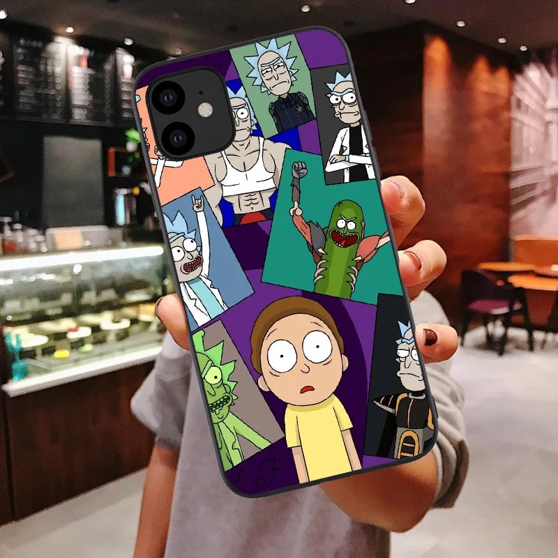 TPU Забавный чехол для телефона Rick And Morty из мягкого силикона и ТПУ с забавным мультипликационным комиксом Meme для iPhone 11 Pro Max 6 6S 7 8 Plus X XS MAX XR - Цвет: TPU