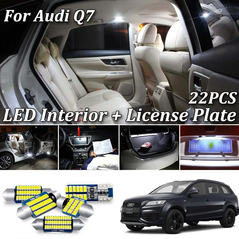 Q7 4L First generation 05-15 SUV 4D LED W/ Canbus License Lamp White for AUDI 