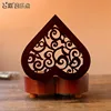Diy Hand Made Retro Heart-shaped Wind Up Music Box Wooden Music Box Sky City Canon Music Box Creative Birthday Gift 2