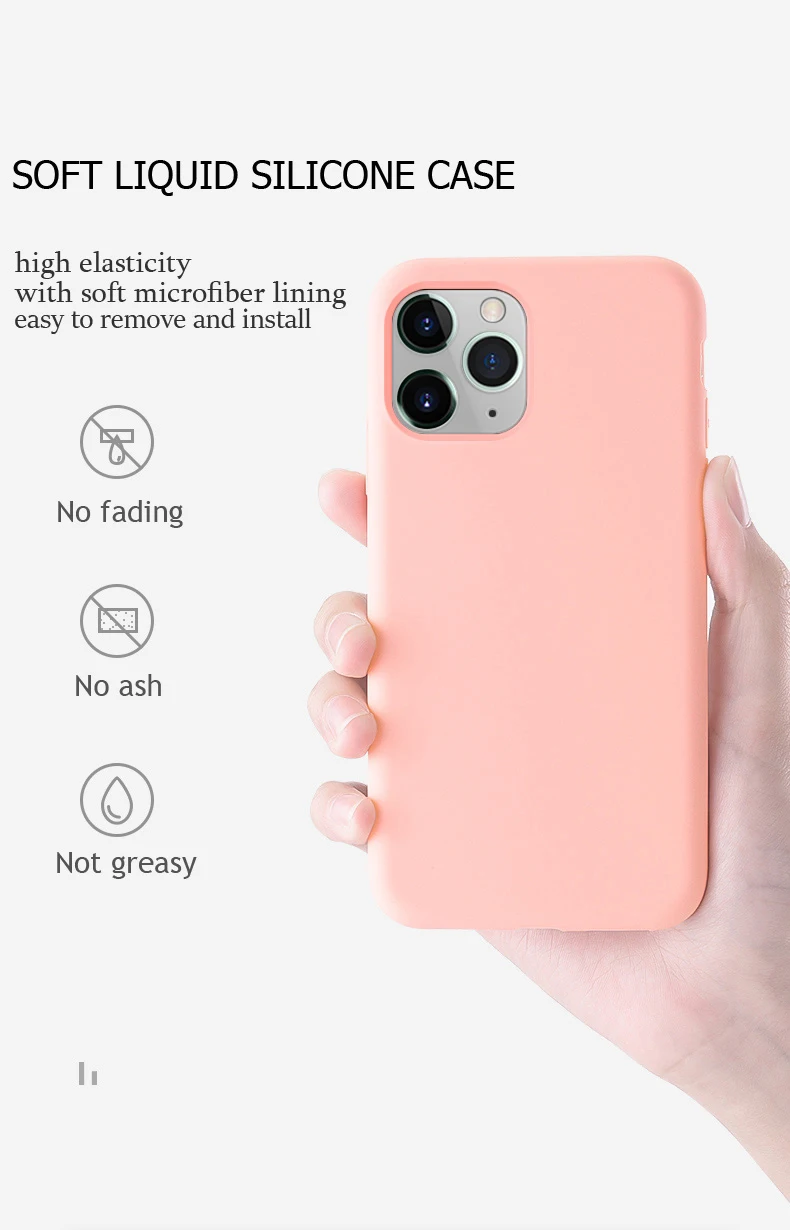 Чехол Arvin для iPhone 11 Pro Max, чехол из жидкого силикона с логотипом, мягкая подкладка из микрофибры, Толстая крышка, стекло