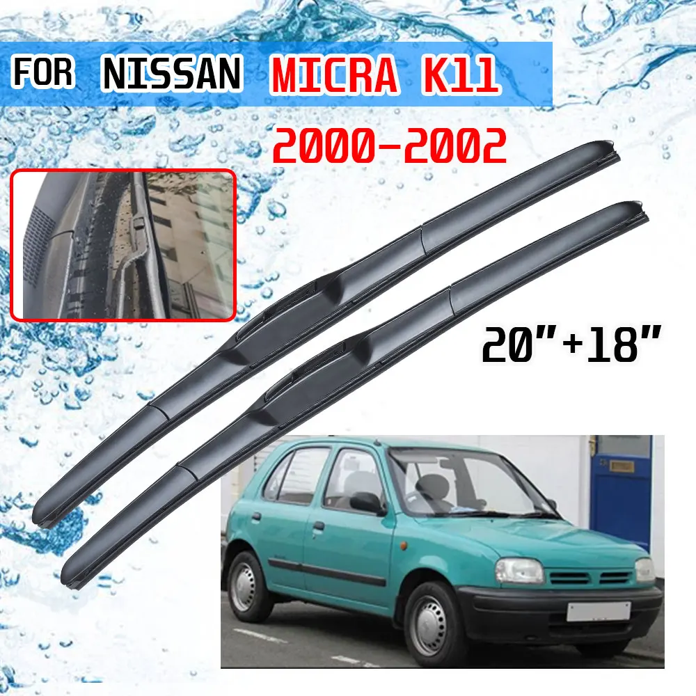 For Nissan Micra K11 Hatch Aero VU Front Flat Windscreen Wiper Blades 
