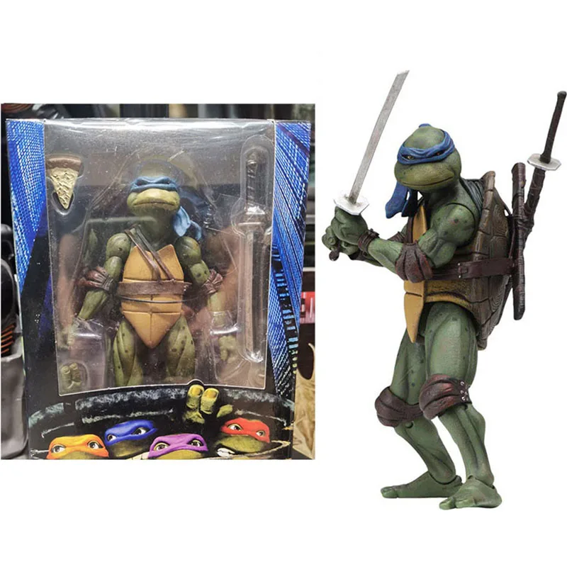 with box Ниндзя черепахи " фигурка Рафаэля леonardo Michelangelo Donatello Ninjas Bjd подвижная фигурка игрушки куклы коллекции - Цвет: with box