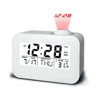 

LCD Projection clock Electronic Desk Table Bedside Clock Talking Projector Watch digital Alarm Clock With Time Projection