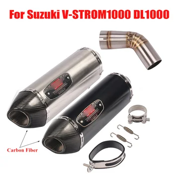 

Motorcycle Slip on V-STROM1000 Exhaust System Tip Muffler Escape Middle Connector Link Pipe for Suzuki DL1000 V-STROM1000