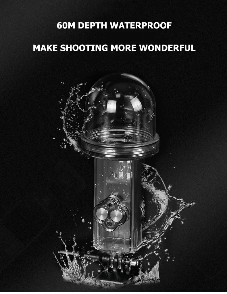 60 м водонепроницаемый корпус с кнопкой для DJI OSMO Карманная камера Подводный защитный чехол коробка Спортивная Экшн камера аксессуары