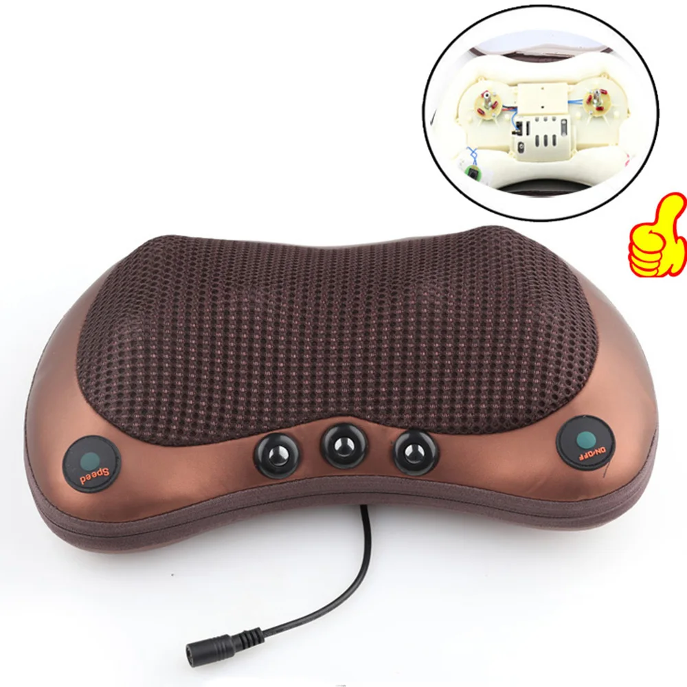 Massage-Pillow Vibrator Shiatsu Relaxation Electric-Shoulder Back-Heating-Kneading Infrared-Therapy