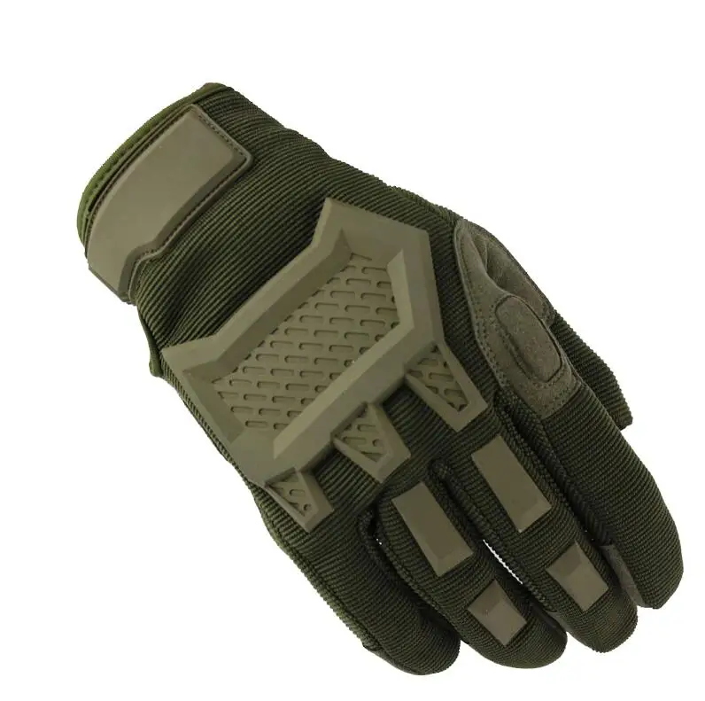 Army green Тактические перчатки с сенсорным экраном для мужчин, спортивные военные спецназ, перчатки на полный палец, противоскользящие велосипедные перчатки, пригодные для носки перчатки для спортзала - Цвет: Army green