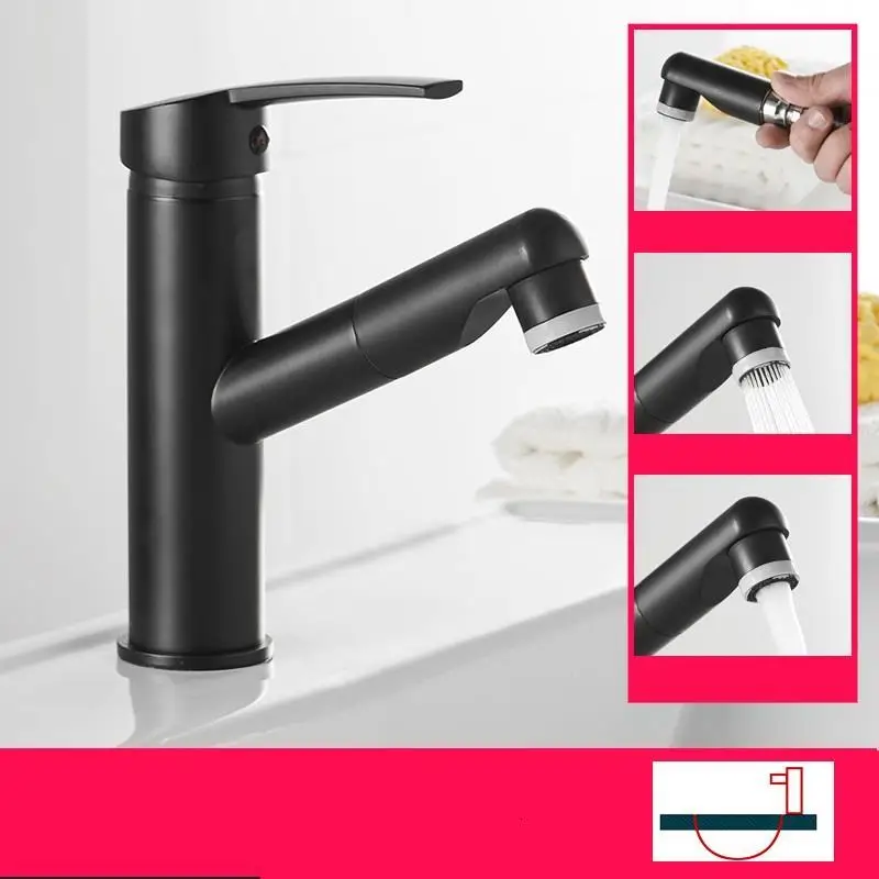 Mitigeur Parede Preta Lavabo Musluk водопроводной воды черный Pia Para бассейна Robinet Salle De Bain Banheiro Torneira Ванная раковина кран