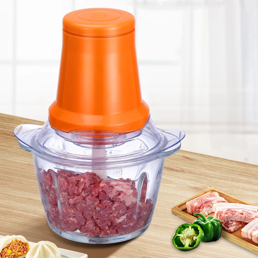  1.5L Electric Meat Grinder Vegetable Fruit Cutter Household Food Processor Manual Chopper Meat Shre - 4000371239377