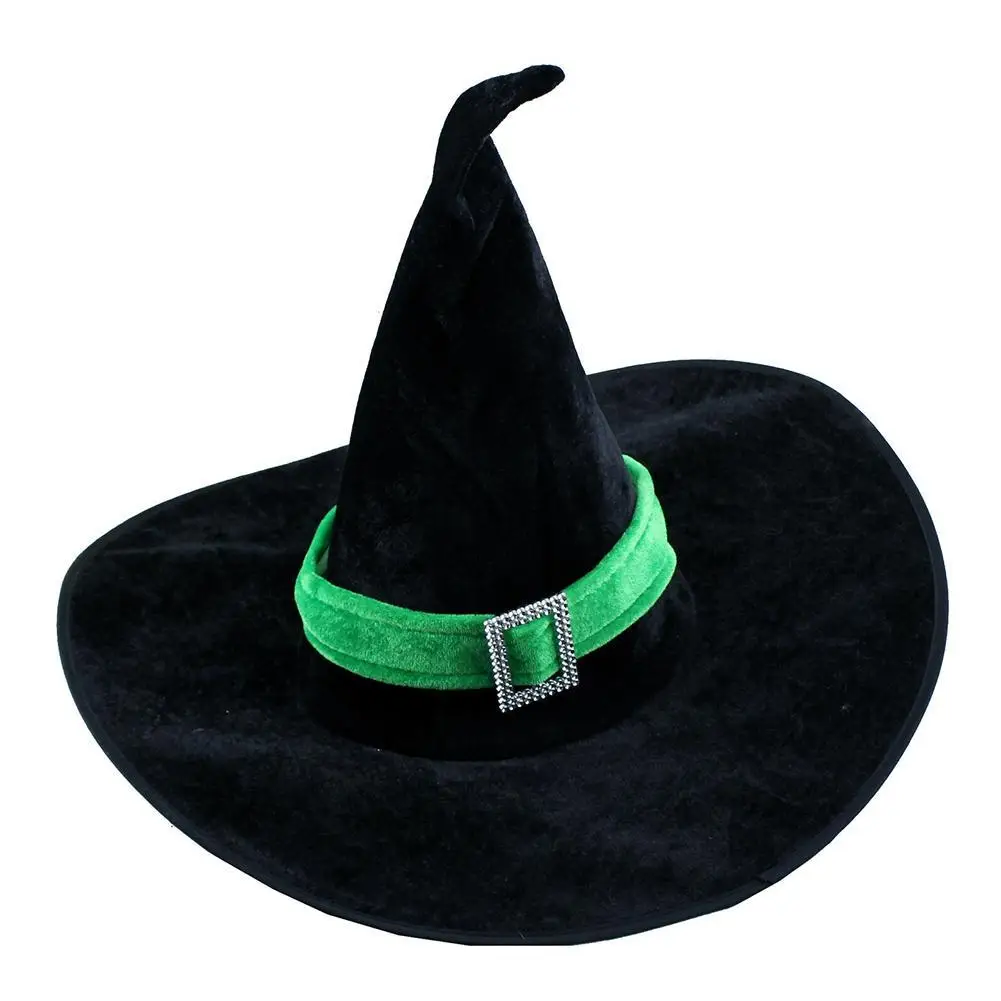 Вечерние шляпа велюр ведьма колдунья шляпа на Хэллоуин Hallowen модель нарядное платье аксессуар к костюму для вечеринки