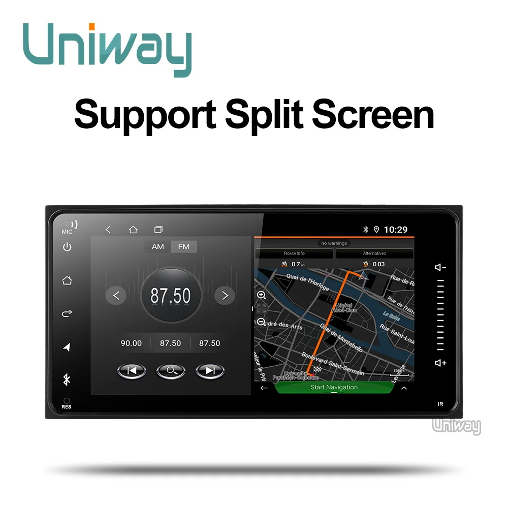 Uniway AHG7071 2G+ 3 2G android 9,0 автомобильный dvd для toyota avensis hilux старый camry RAV4 автомобильный Радио gps navigatrion автомобильный стерео плеер