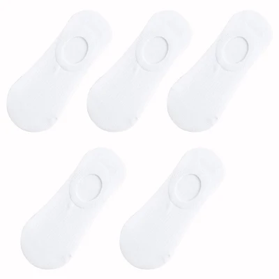 5 Pairs Woman Silicone Non-slip Invisible Socks Summer  Cotton Ankle Solid Color Boat Women's Slippers 35-40EUR Short Socks Lot 6