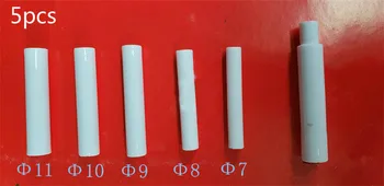 

5pcs alumina ceramic tube for spark electrode plug ion needle ignition rod furnace heater bracket high temperature ceramic tube