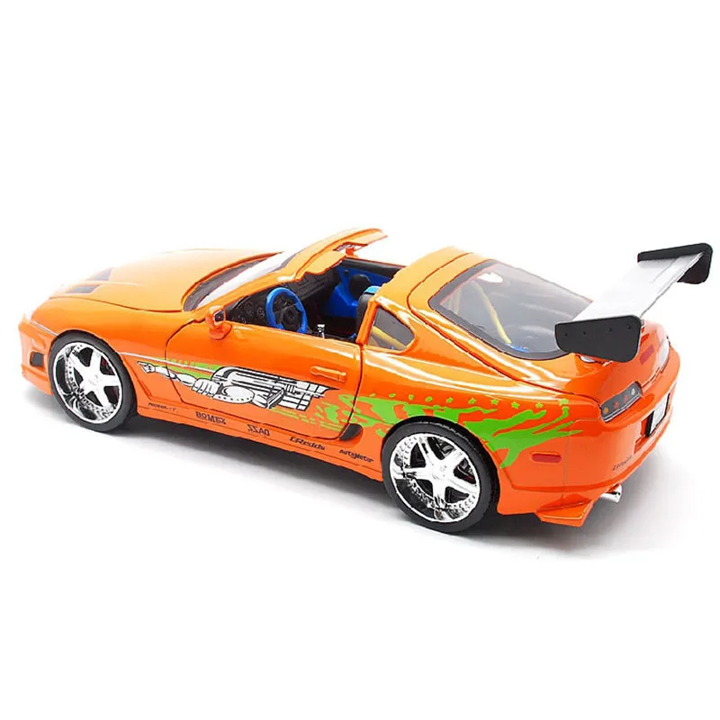 Jada1: 18 Fast F8 литая под давлением машина из металлического сплава Brian's TOYOTA Супра сплав Авто уличная Гонка Модель автомобиля игрушки F детская коллекция подарки