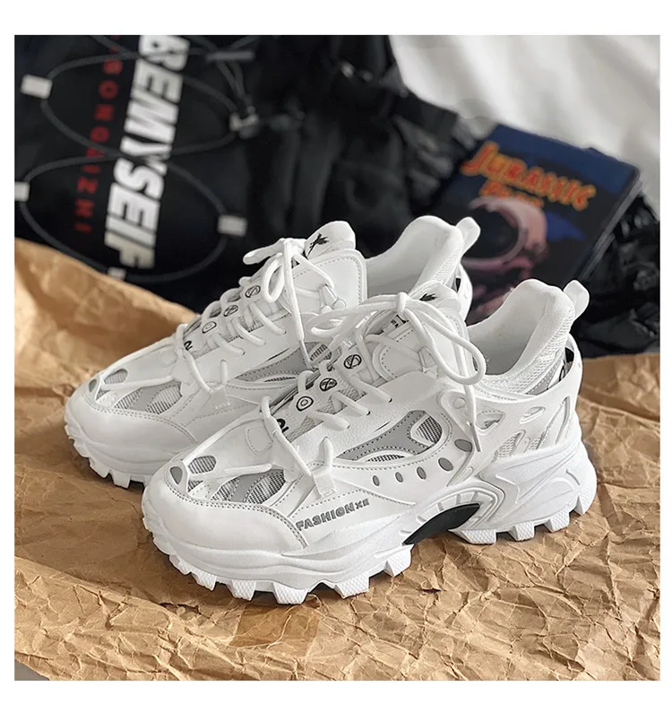 Men's Vulcanized Shoes Luxury Men Sneakers Harajuku Shoes Chunky Sneakers for Men Platform Sneakers Male Fashion Zapatos Hombre - 3