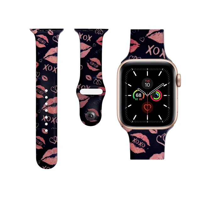 Akatsuki Sun-flower Cactus Akira For iwatch Apple Watch Strap Silicone Band Replacement 38mm 40mm 42mm 44mm Series 3 4 5 6 7 SE 25
