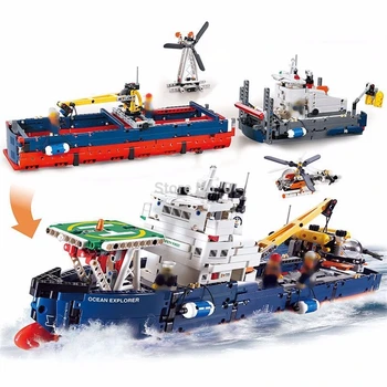 

1342pcs 2in1 technic series ocean explorer Assembled building block Bricks Toy Children Kids Toy Christmas birthday Gifts