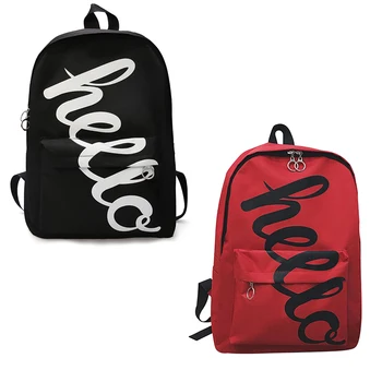 

School Bags For Teenage Sport Large Capacity Personality Letter Printed Travel All-match Practical Waterproof Backpack