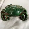 China's Old Jade Carved green Jade Crab 5