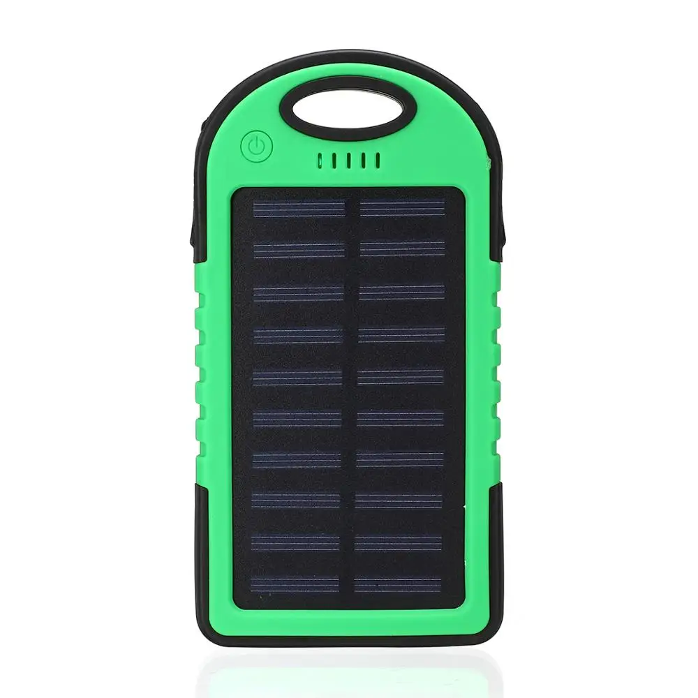 green 12000mAh Портативная солнечная панель с двумя USB аккумуляторами, зарядное устройство, зарядка, светодиодный элемент для солнечной батареи, зарядное устройство для телефона - Цвет: green