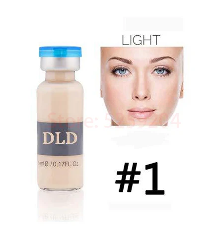 1pcs light 01 Корейский Макияж bb крем свечение DLD Ampoule Meso отбеливающая сыворотка стартовый набор 5 оттенков Осветляющий тональный крем лечение крем 5 мл/набор - Цвет: 1pcs light 01