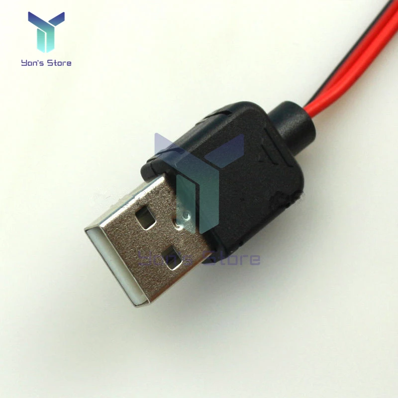 Description Picture 5 of item60CM Alligator Test Cilp Metal To USB Male Connector Adapter Crocodile Test Clamp Clip Power Cable Black Red High Quality Clip