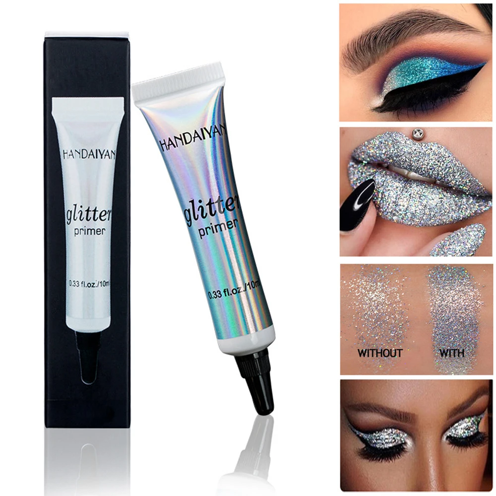 

New Dazzling Glitter Eyeshadow Primer Professional Base Primer Eye Shadow Makeup Cream Glue Sequins Multifunctional Makeup Gel