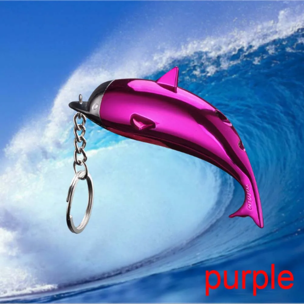 100 шт. газовая зажигалка с дельфином - Цвет: purple