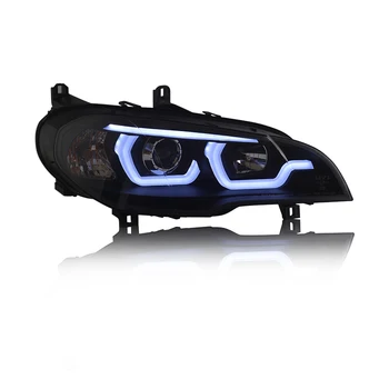 

Car accessories for BMW X5 e70 2007-2013 Headlight for BMW X5 Head Lamp Auto LED DRL Double Beam H7 HID Xenon bi xenon lens
