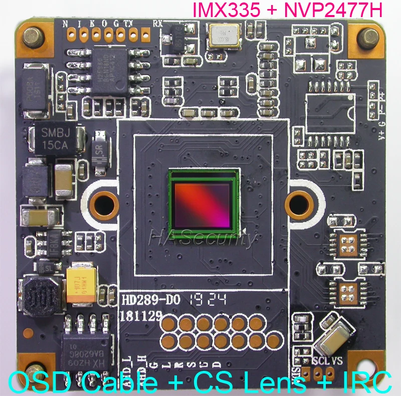AHD 5MP 4MP 1/2.8 STARVIS IMX335 CMOS датчик изображения + NVP2477 плата модуля камеры