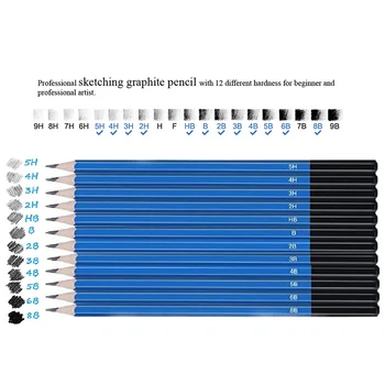 

72Piece Drawing Set Beginner or Professional Tool Set Pencil Case with Watercolor Pencils Accessories Art Supplies TB Sale