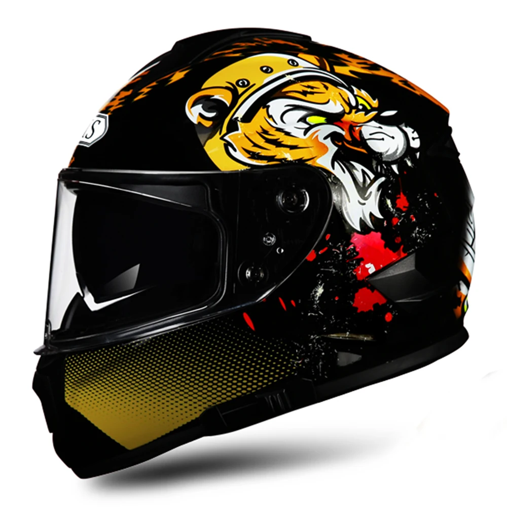 AIS moto rcycle шлем Casco moto шлем moto cross capacete de moto cicleta шлем moto rbike двойные линзы полное лицо шлемы - Цвет: 810-05 Clear Lenses