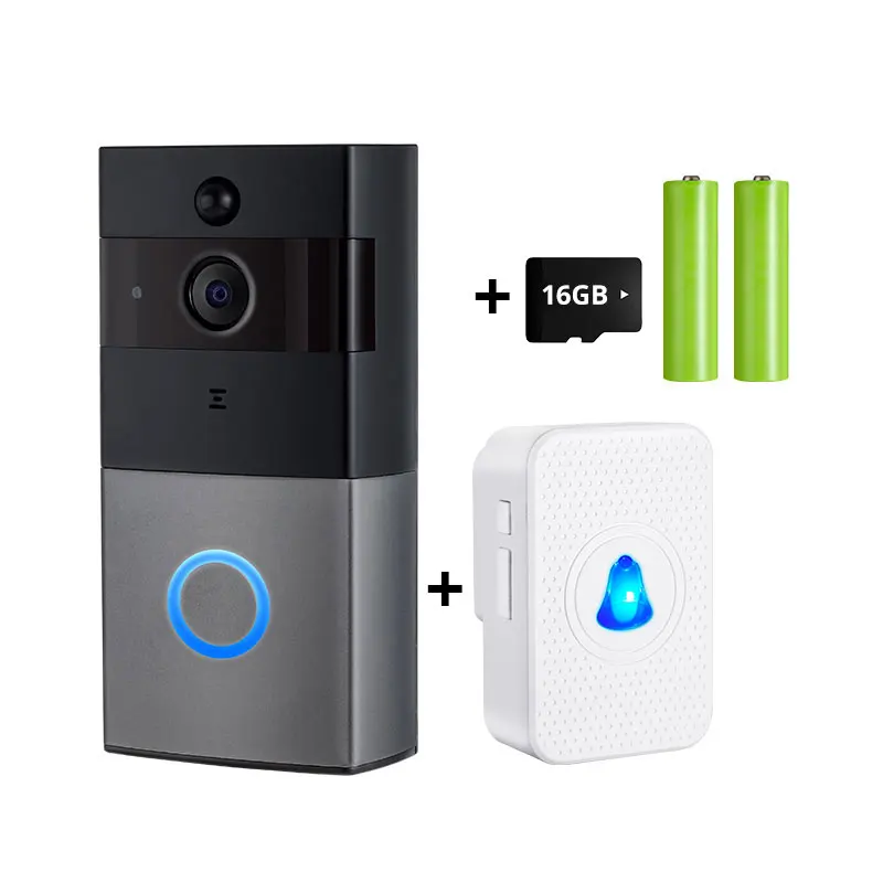 doorbell3 Tuya Smart Life APP беспроводной видео дверной звонок wifi 1080P камера домофон батарея дверной звонок для квартиры ИК сигнализация камера безопасности - Цвет: doorbell3