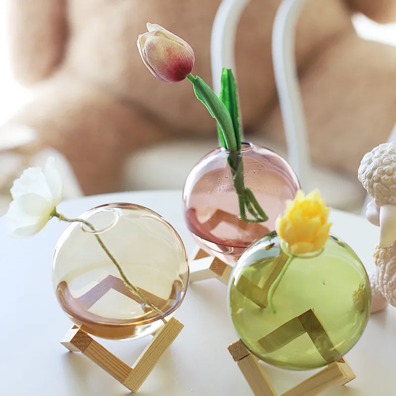 Macetas nórdicas con bolas de cristal de colores, maceta para flores, terrario hidropónico, macetas para plantas suculentas, decoración para el hogar y la Oficina