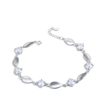 

15.5 Cm Bracelet Wholesale Accessory Flower Waist Chain Female Sterling Silver Zircon Bracelet for Women Luxury Hand Chain S925