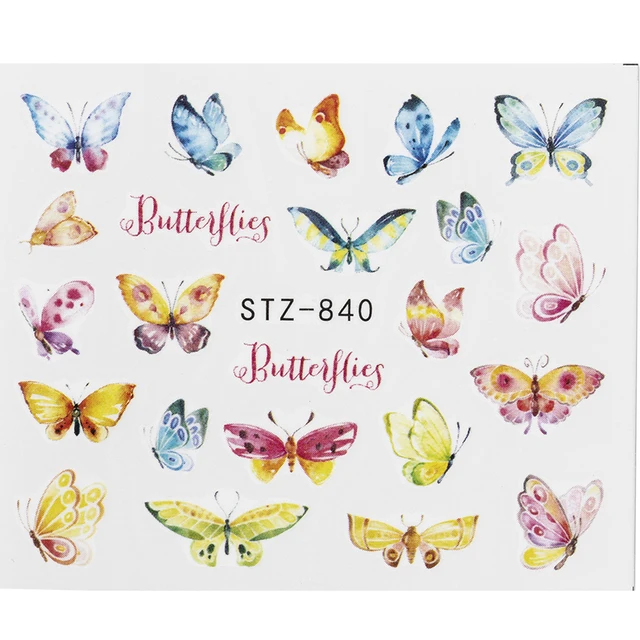 1Pcs Water Nail Decal and Sticker Flower Leaf Tree Green Simple Summer DIY Slider for Manicure Nail Art Watermark Manicure Decor SF185