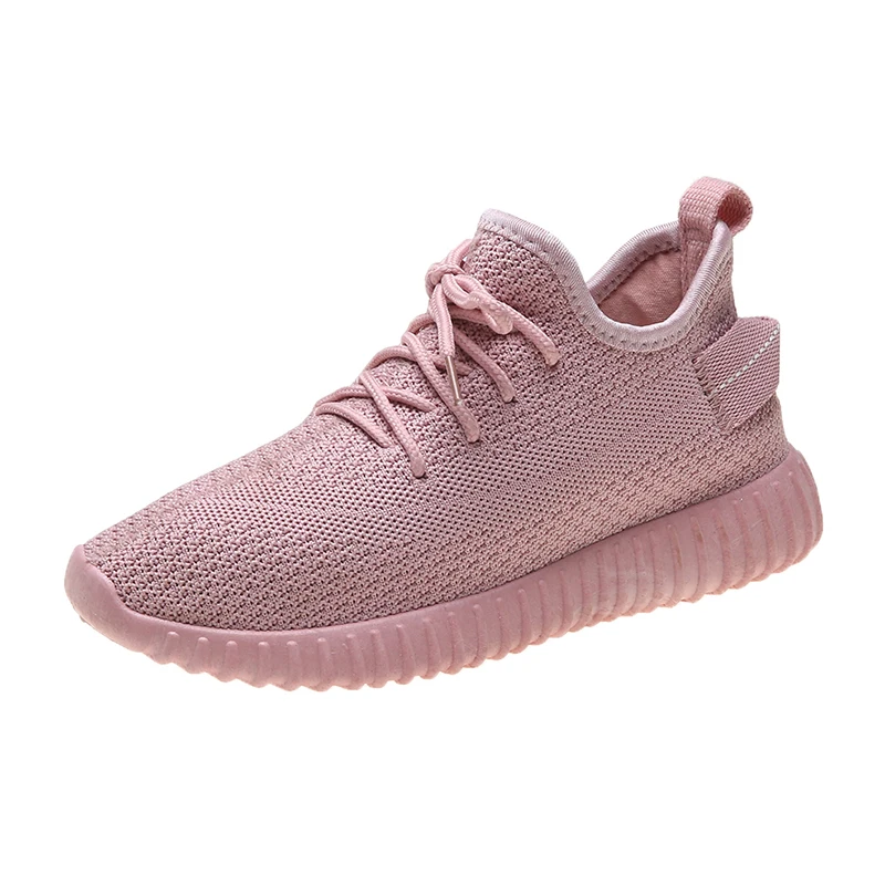 Женская прогулочная обувь Kanye 350 кроссовки для спорта на открытом воздухе Роскошные Дизайнерские кроссовки для девушек - Цвет: Розовый