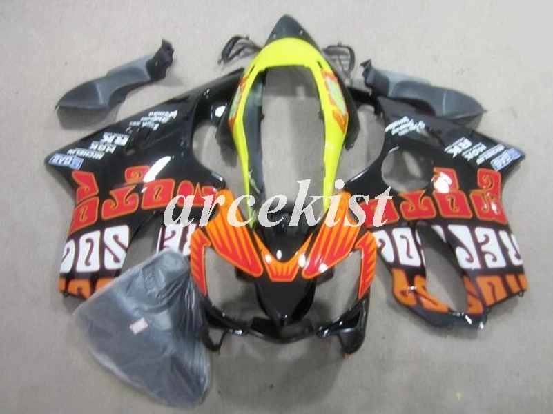Литьевая Форма ABS Обтекатели комплект Подходит для HONDA CBR 600 F4i FS 04 05 06 07 CBR600 2004 2005 2006 2007 Комплект кузова оранжевый желтый