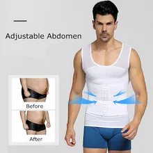 Мужской корсет жилет фитнес пояс для похудения талии контроль Корректирующее белье сжигание жира на животе Корректирующее белье жилет для мужчин