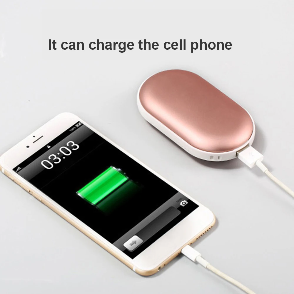 2 в 1 портативное зарядное устройство с USB зарядкой и подогревом для