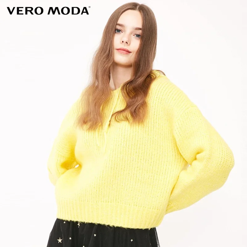 Зимний свитер с капюшоном Vero Moda завязками | 318413555 Женская одежда