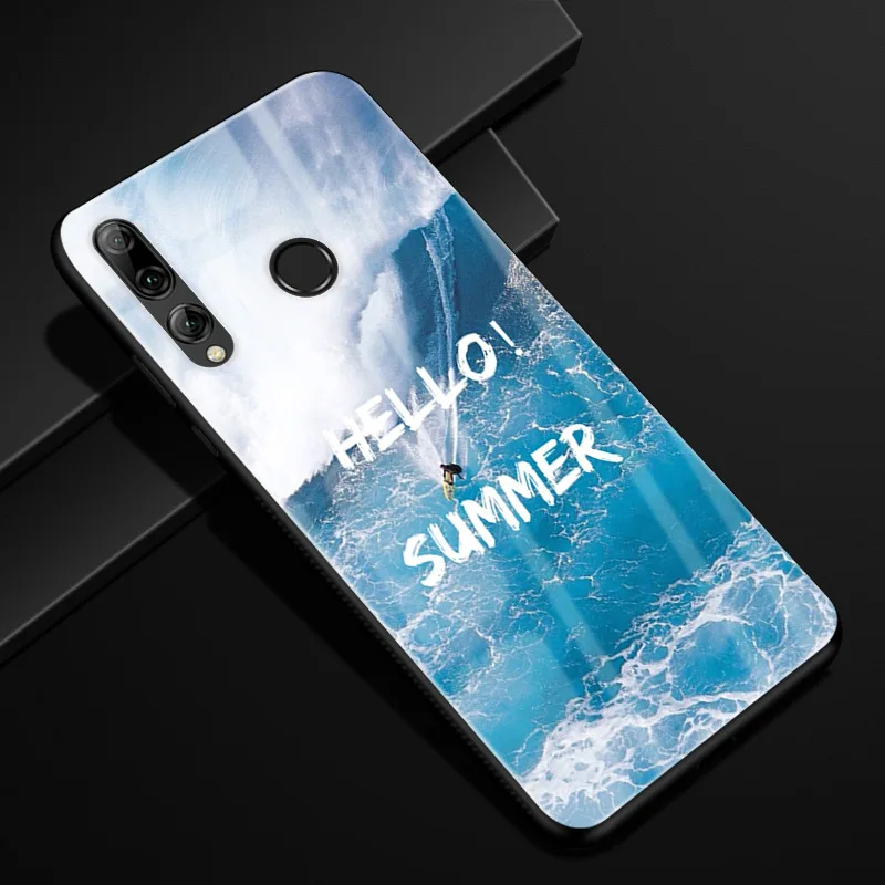 56 Для Huawei Honor 10i чехол Honor 10i PC Пластиковый стеклянный чехол для телефона черный ТПУ бампер чехол для Huawei Honor 10i HRY-LX1T 10 i чехол - Цвет: 56