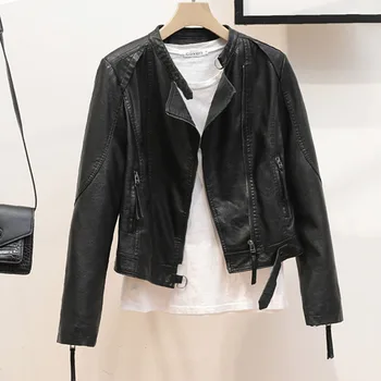 

Autumn Women Jackets Casual Style 2020 Winter Zipper Stand Collar Long Sleeve Female Outwear Overcoats Plain Streetwear