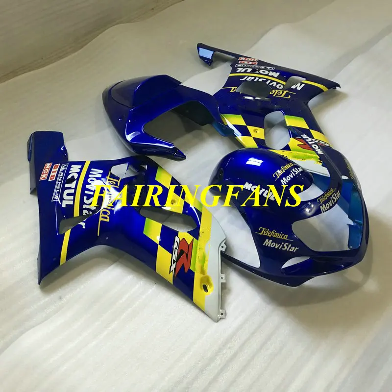 Набор обтекателей для GSXR600 750 K1 01 02 03 GSXR 600 GSXR750 2001 2002 2003 ABS синий Обтекатели Кузов+ подарки SH42