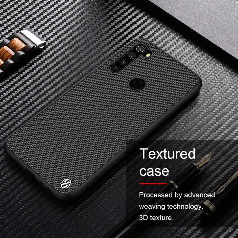 Для Xiaomi Redmi Note 8 чехол NILLKIN текстурированная нейлоновая задняя крышка прочный нескользящий тонкий светильник чехол для Redmi Note 8 Pro