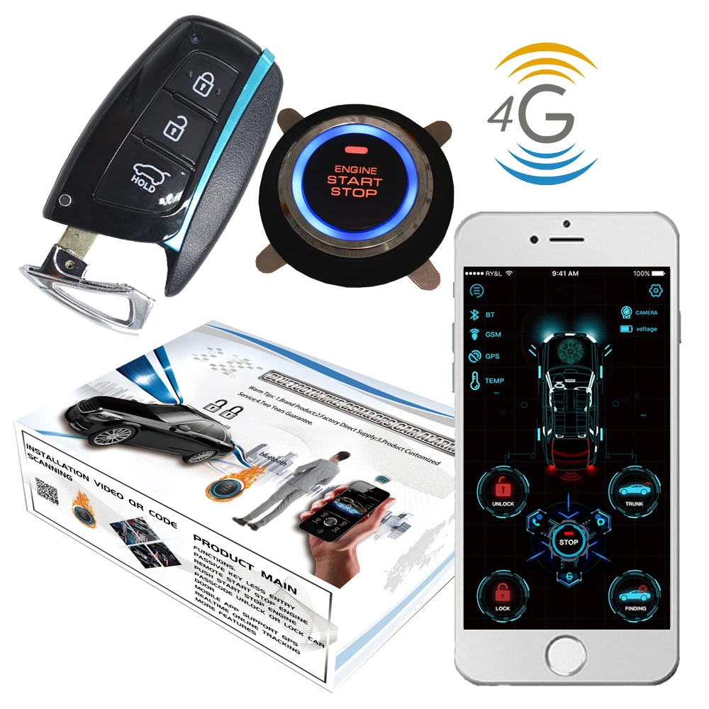 Cardot 4G gps gsm pke smart keyless вход дистанционный стартовый двигатель старт стоп