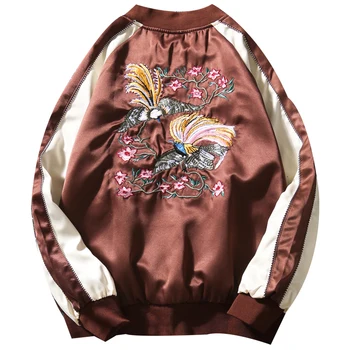 

2019 Japanese Printing Outerwear Men Women Embroidery Long Sleeve Leisure Jacket Fashion Cartoon Chinese Slim Couple Studentwear
