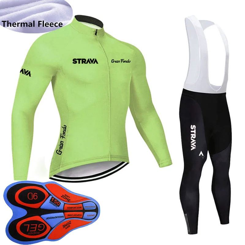 Northwave STRAVA Зимняя Теплая Флисовая велосипедная Джерси для мужчин с длинным рукавом комплект ropa ciclismo hombre MTB велосипед велосипедная одежда S63 - Цвет: Q12
