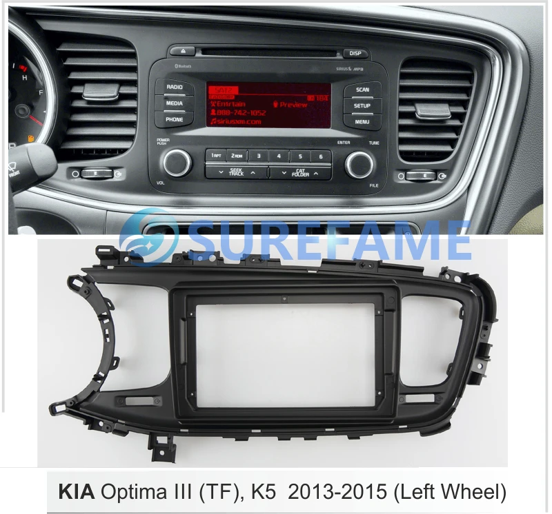 9 Inch Car Fascia Radio Panel For Kia Optima Iii (tf), K5 2013-2015 Dash  Kit Install Facia Console Bezel Trim Adapter Plate - Fascias - AliExpress